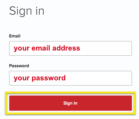 ExpressVPN sign-in screen with "Sign In" button highlighted