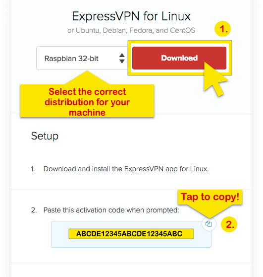 raspbian expressvpn 32bit