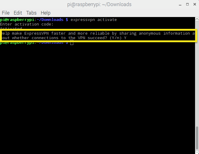 raspbian expressvpn analytics