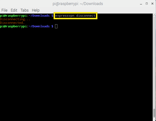 raspbian expressvpn disconnect