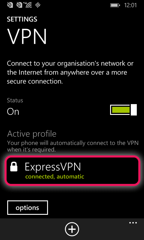 tap the name of the vpn profile to disconnect