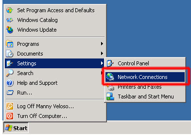 xp network connections